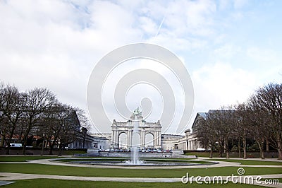 Brussels - Triumphal arch Stock Photo