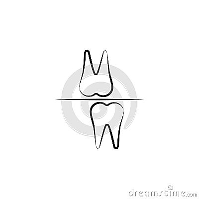bruxism, bite block icon. Element of dantist for mobile concept and web apps illustration. Hand drawn icon for website design and Cartoon Illustration