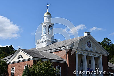 Bryan Memorial Town Hall in Washington, Connecticut Stock Photo