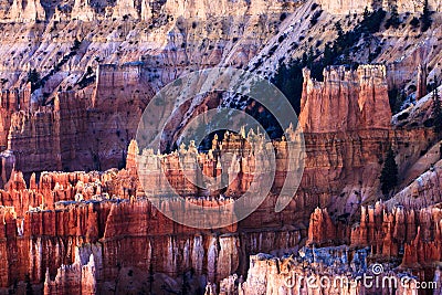 Bryce Canyon Hoodoos at Sunset Stock Photo