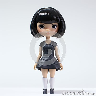 Brys Doll: Retro Visuals Vinyl Toy With Strong Facial Expression Stock Photo