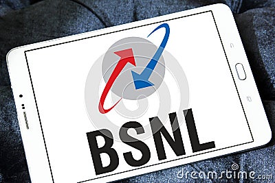 BSNL telecommunications company logo Editorial Stock Photo