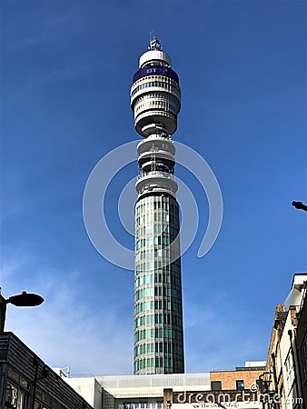 BT Tower Fitzrovia London landmark Editorial Stock Photo