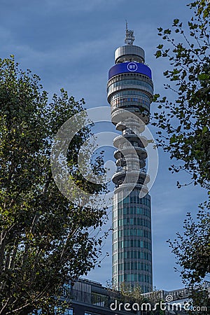 BT Tower London Editorial Stock Photo