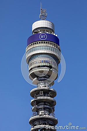 BT Tower in London, UK Editorial Stock Photo