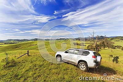 BTops Hill Top 4wd valley Stock Photo