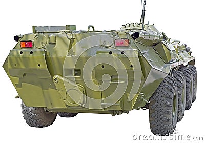 BTR military armored personnel carrier with wheels Stock Photo