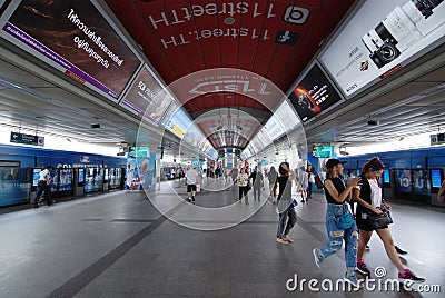 BTS Siam Station Editorial Stock Photo