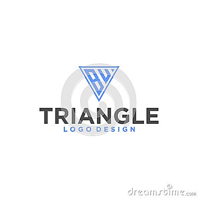 bu triangle logo design inspiration Vector Illustration