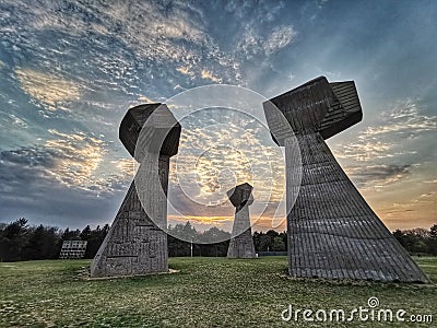 Bubanj memorial park,nis,serbia Editorial Stock Photo