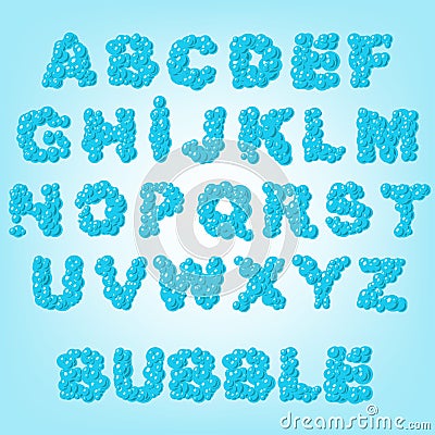 Bubble abstract alphabet Vector Illustration