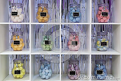 Bubble bath balls Stock Photo