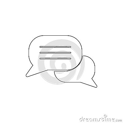 Bubble chat comment conversation message talk outline icon. Signs and symbols can be used for web, logo, mobile app, UI, UX Vector Illustration