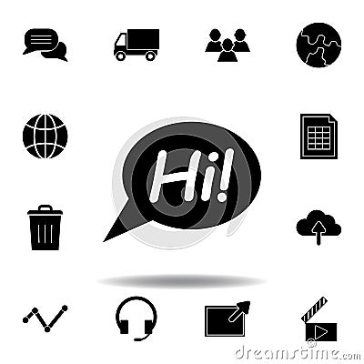 Bubble, chat message, conversation icon. Signs and symbols can be used for web, logo, mobile app, UI, UX Stock Photo