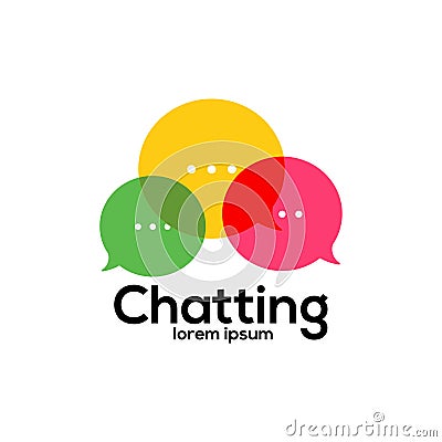 bubble chat music video social multimedia vector logo design or illustration Cartoon Illustration