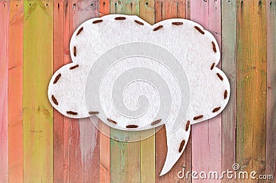 Bubble fabric on color wood Stock Photo