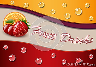 Bubble fruit soda abstract background Vector Illustration