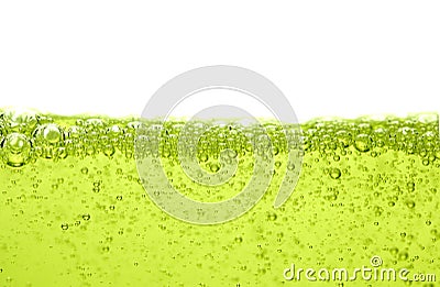 Bubble Green Oil Stock Photo