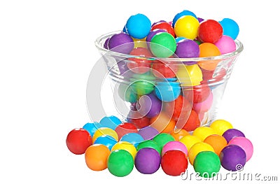 Bubble gum in a bowl Stock Photo