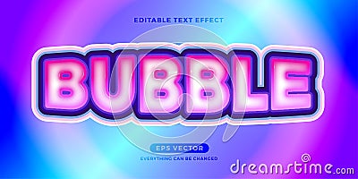 Bubble Gum text effect Stock Photo