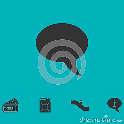 Bubble icon flat Vector Illustration