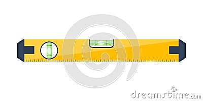 Bubble level tool in a flat style. Ruler. Building and engineering equipment. Measure. Vector illustration. Vector Illustration