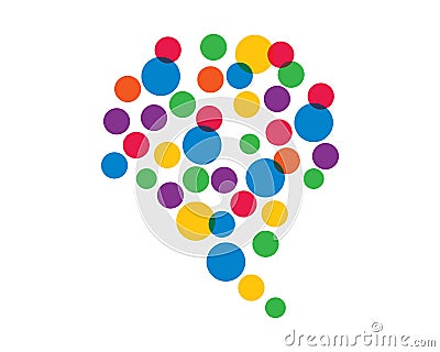 Bubble logo template vector icon illustration Vector Illustration