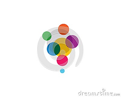 Bubble logo template vector icon Vector Illustration