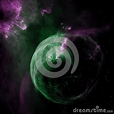 Bubble Nebula Supernova Core pulsar neutron star Stock Photo