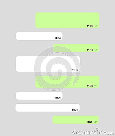 Bubble social screen chat window dialog on dark background Vector Illustration