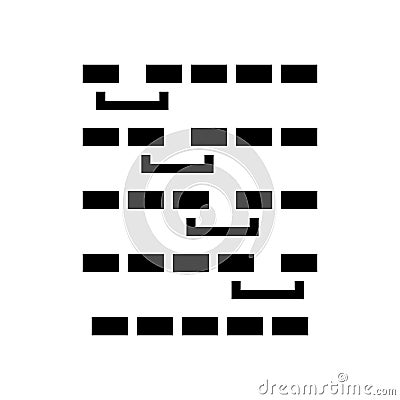 bubble sort algorithm glyph icon vector illustration Vector Illustration