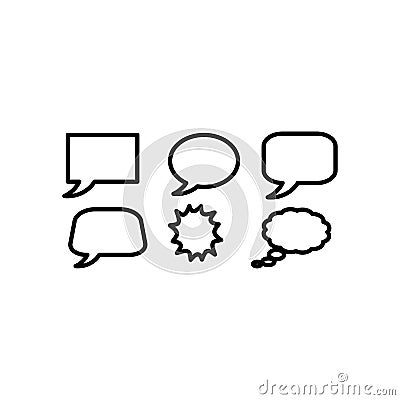 Bubble speech icon flat vector template design trendy Vector Illustration