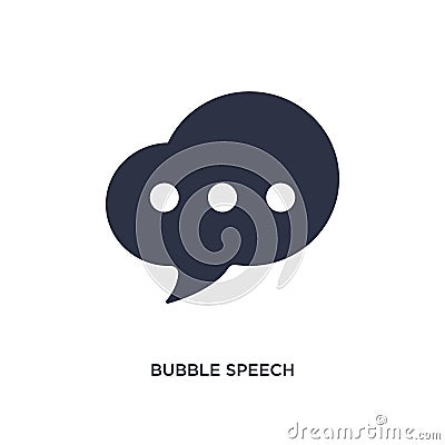 bubble speech icon on white background. Simple element illustration from user interface concept Vector Illustration