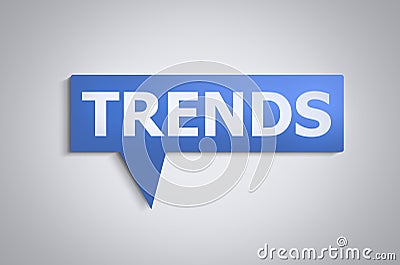 Bubble speech with word trends Stock Photo