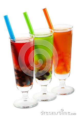 Bubble tea with clipping path Stock Photo