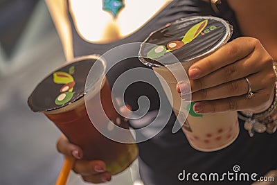 Bubble tea drink Editorial Stock Photo