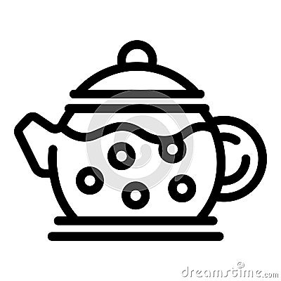 Bubble teapot icon outline vector. Iced tea kettle Vector Illustration