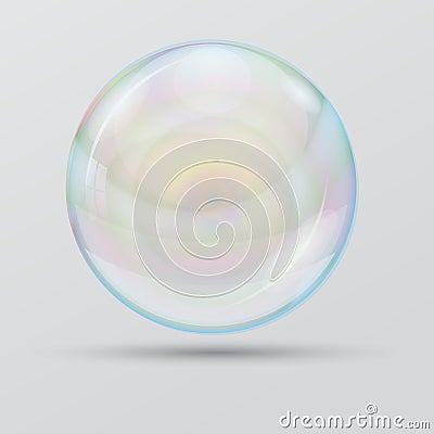 Bubble on a white background. Individual objects. Vector droplet.Soapbubble. Vector Illustration