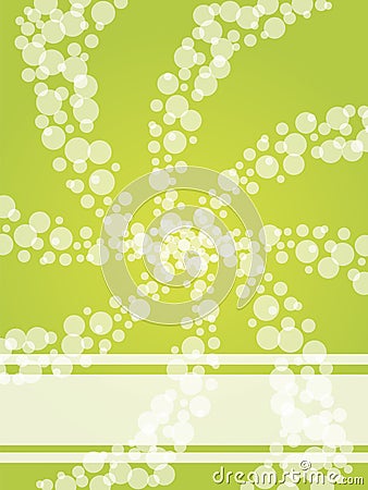 Bubbled green brochure twirl design Vector Illustration