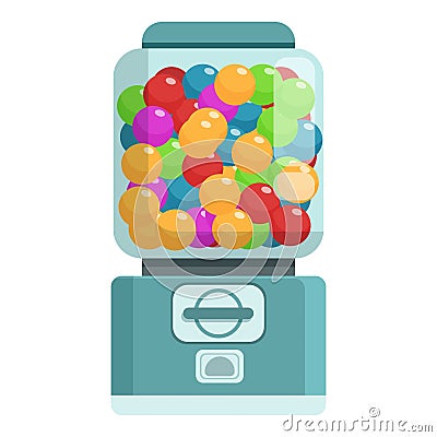 Bubblegum machine icon cartoon vector. Colorful equipment Vector Illustration