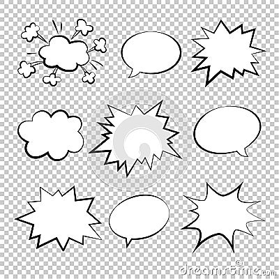 Bubbles comic style vector duddle illustration Vector Illustration