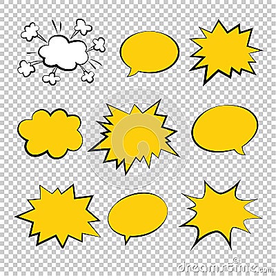 Bubbles comic style vector duddle illustration. Vector Illustration