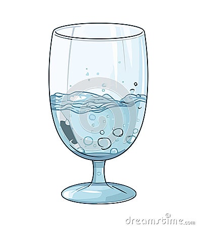 bubbles freshness water glass Vector Illustration