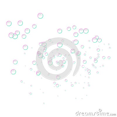 Bubbles icon, realistic style Vector Illustration