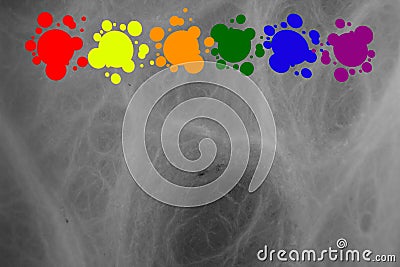 Bubbles with LGBT colors on a gray background Stock Photo
