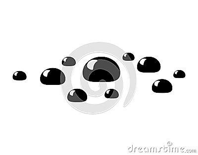 Bubbles silhouette of water or poison template for witches brew, boiling soup isolated on white background Vector Illustration