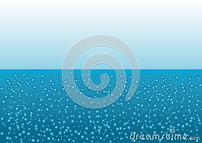 Bubbles under water Vector Illustration