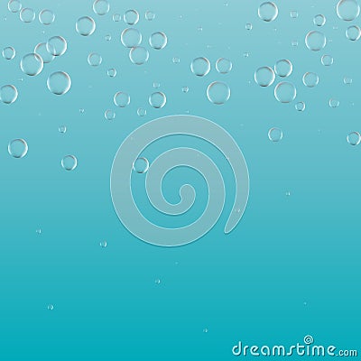 Bubbles under water vector illustration on white background Vector Illustration