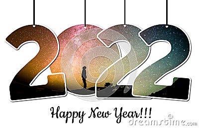 2022 happy new year sign Stock Photo