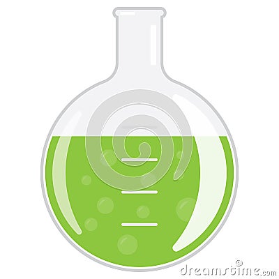 Bubbling flask Cartoon Illustration